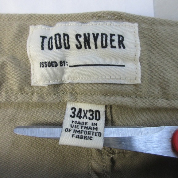 Todd Snyder Relaxed Fit Chino Pants Women 34X30 Beige Cotton Blend Straight 714 - Picture 7 of 11